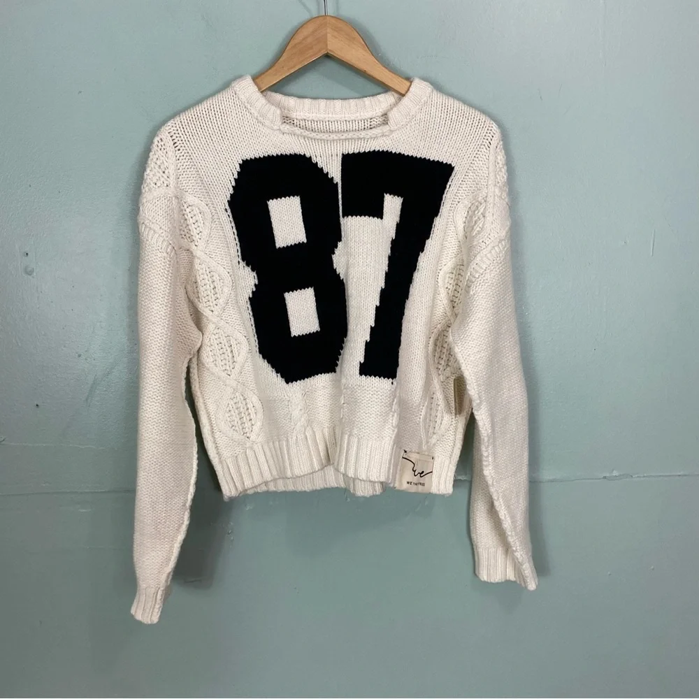 Free People We‎ The Free 87 Pullover Cream Sweater Knit XS - Picture 2 of 7